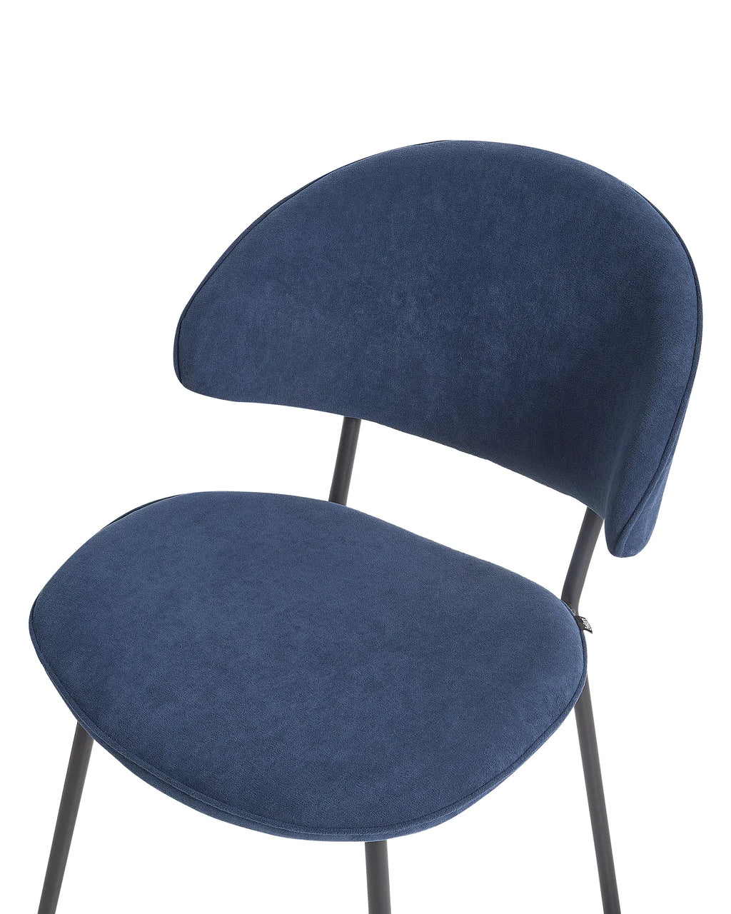 Set of 2 Dining Chairs KIANA Fabric Dark Blue