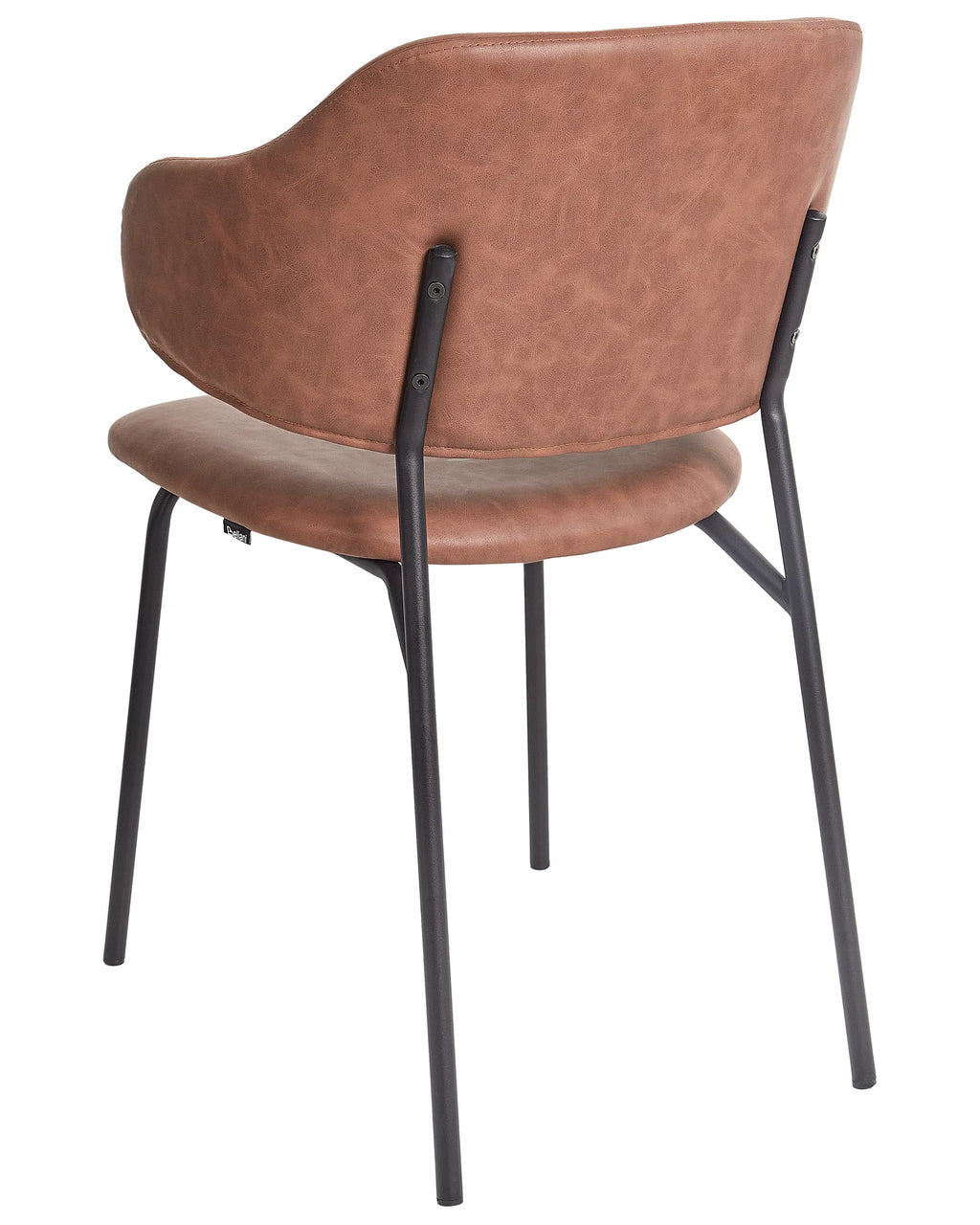Set of 2 Dining Chairs KENAI Faux Leather Brown