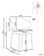 Set of 2 Dining Chairs KENAI Faux Leather Brown
