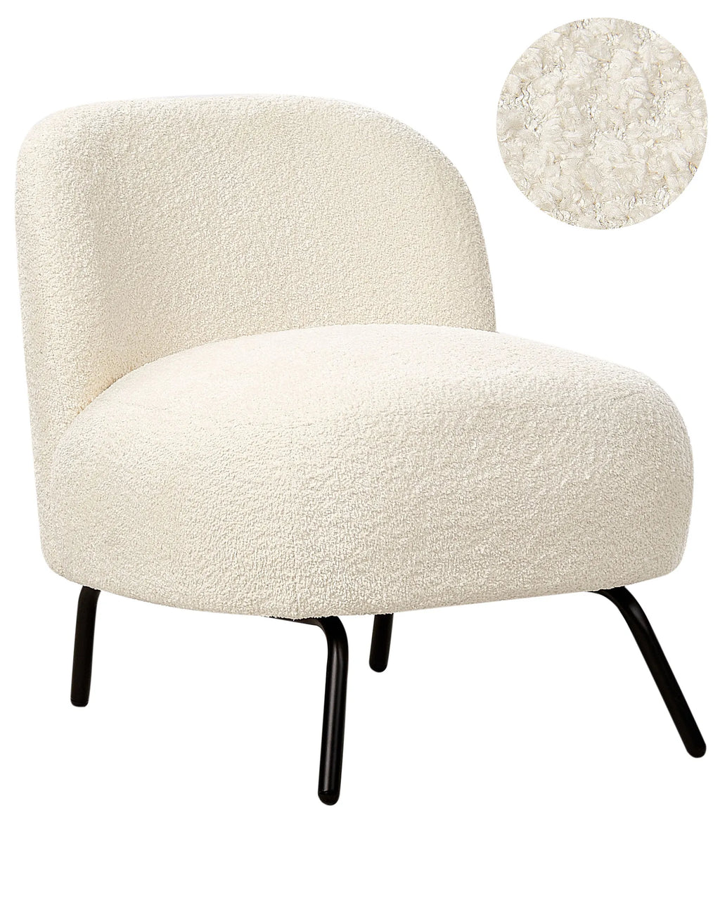 Armchair KUMLA Boucle Off-White
