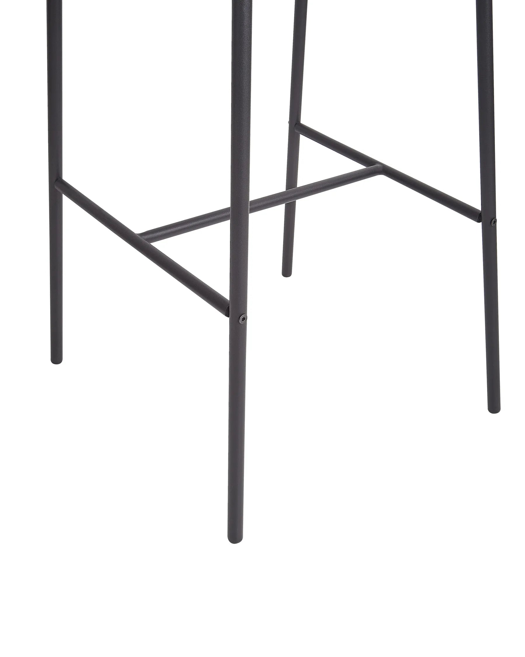 Set of 2 Bar Chairs KIANA Faux Leather Brown