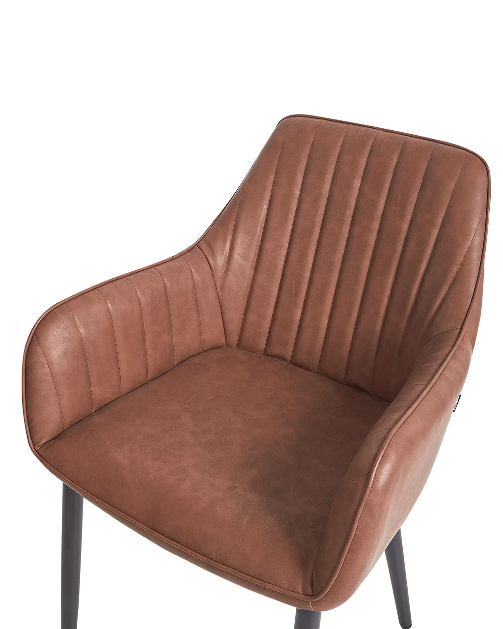 Set of 2 Dining Chairs WELLSTON Faux Leather Brown