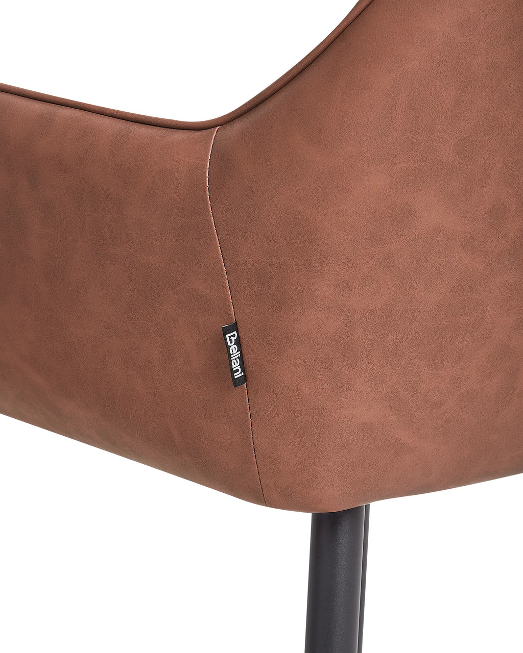 Set of 2 Dining Chairs WELLSTON Faux Leather Brown