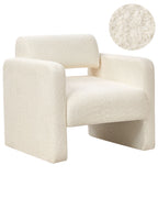 Armchair HALLSBERG Boucle Off-White
