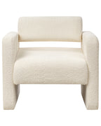 Armchair HALLSBERG Boucle Off-White