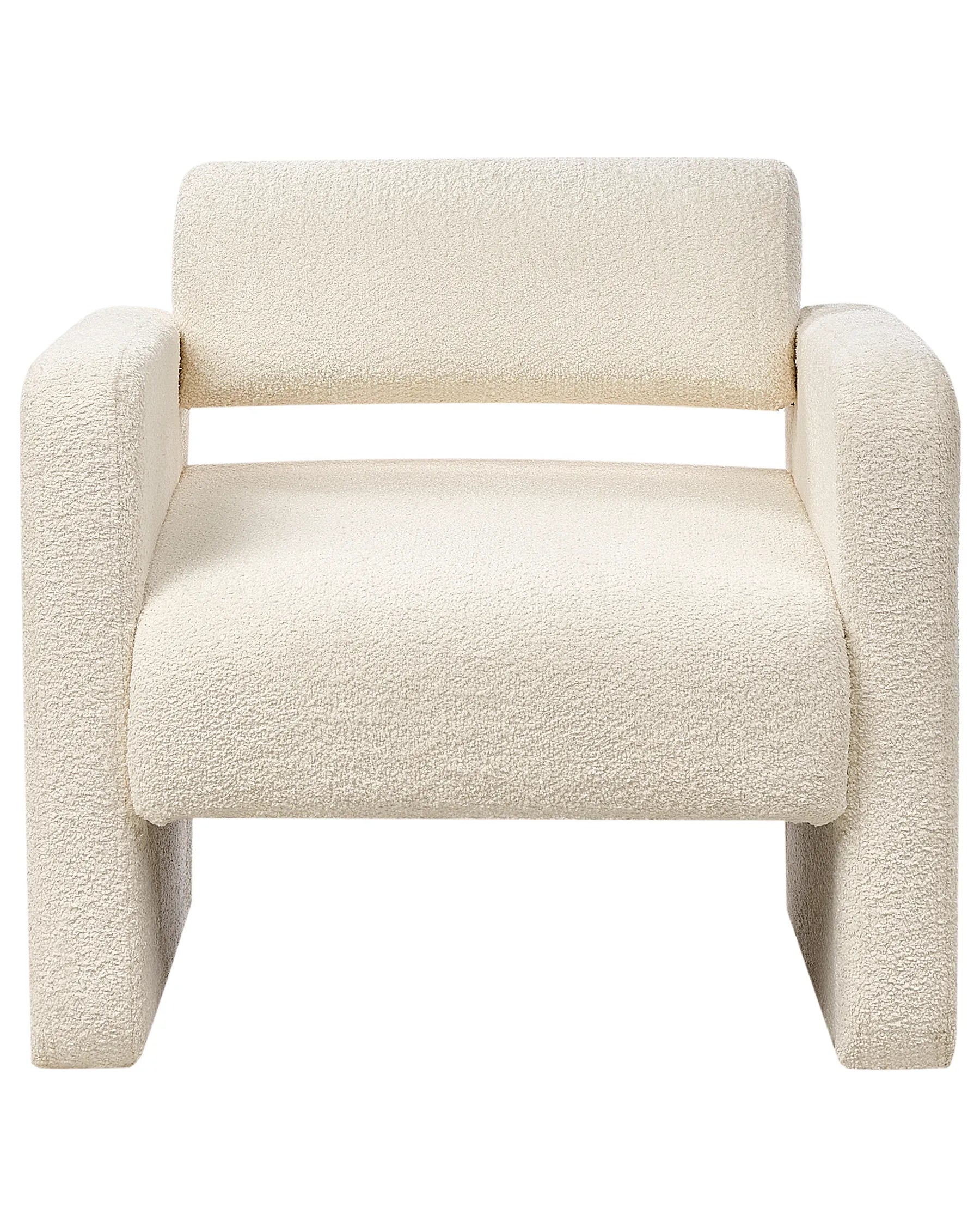 Armchair HALLSBERG Boucle Off-White
