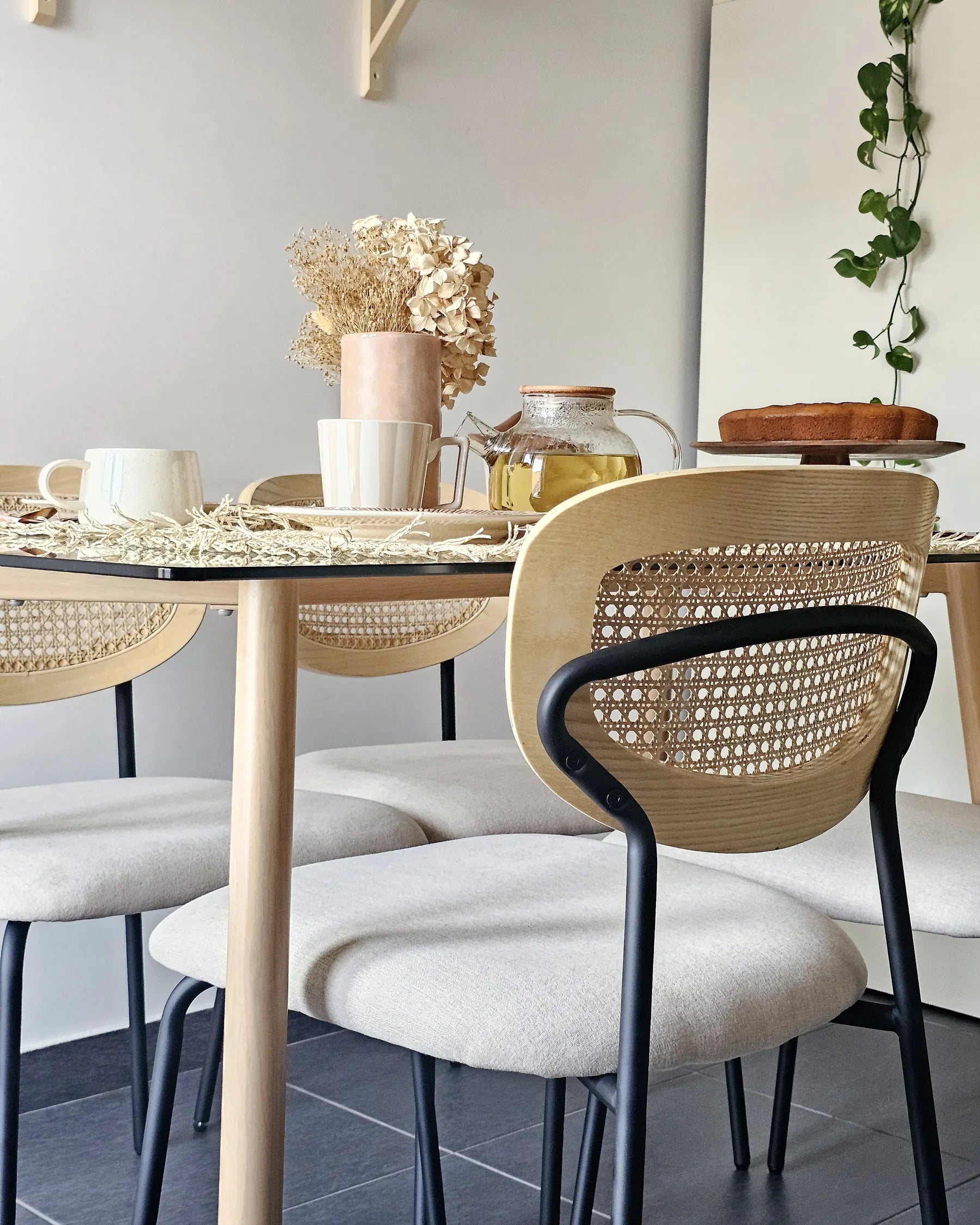 Set of 2 Dining Chairs MAYETTA Metal Light Beige