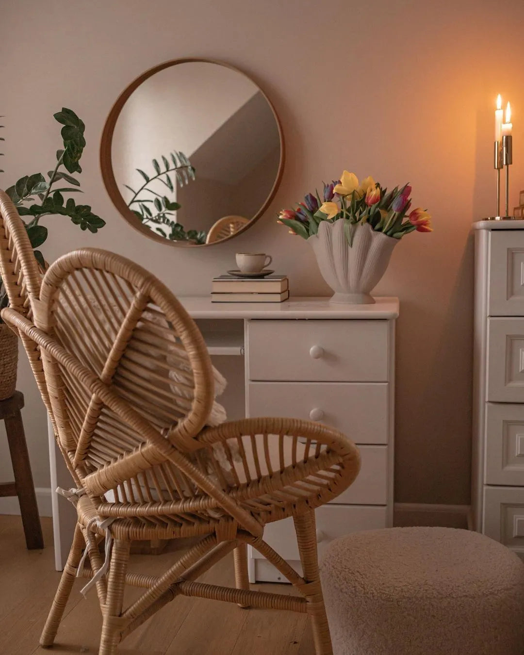 Peacock Chair FLORENTINE Rattan Natural