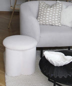 Armchair LOEN Fabric Black/ White