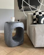 Side Table PELMO 33 cm 33 cm Marble Effect Grey