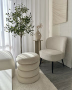 Armchair VOSS Boucle White
