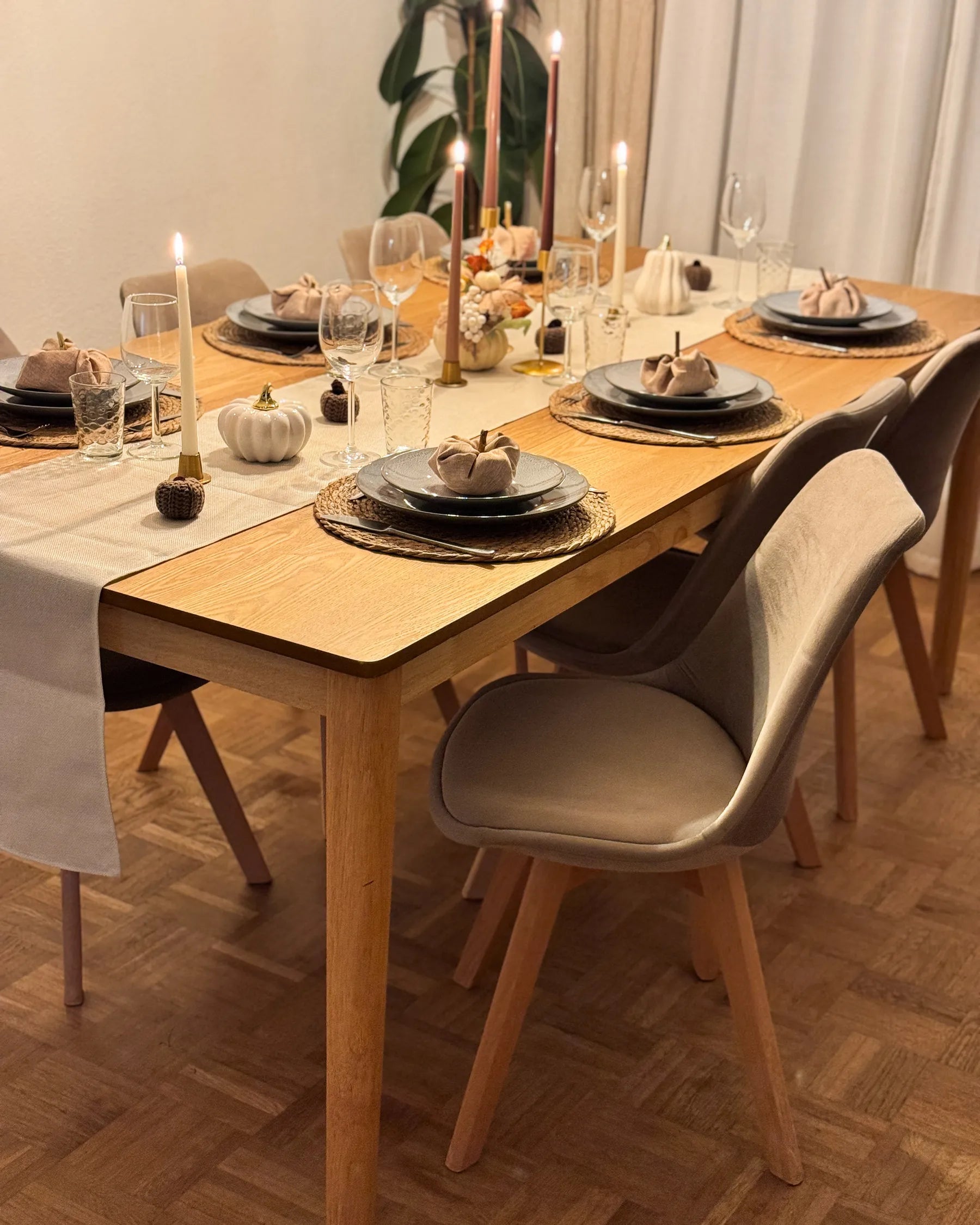 Set of 2 Dining Chairs DAKOTA II Velvet Taupe
