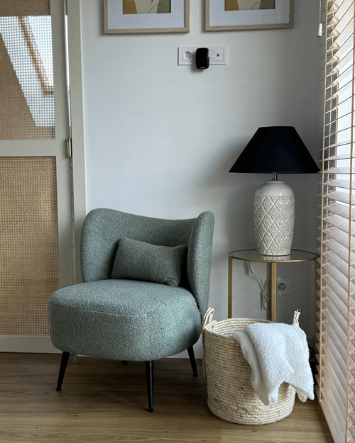 Armchair OTSBY Boucle Light Green