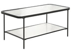 Coffee Table BLAIR Tempered Glass Black
