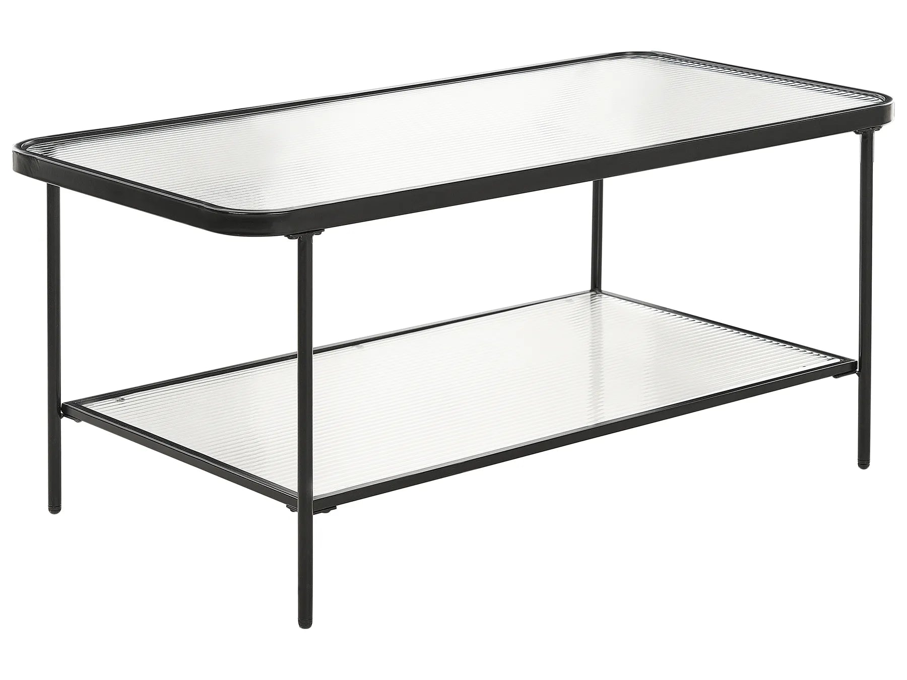 Coffee Table BLAIR Tempered Glass Black