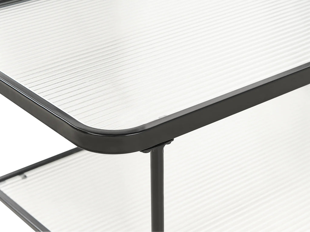 Coffee Table BLAIR Tempered Glass Black