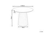Dining Table PLATO White 100 cm 100 cm Metal