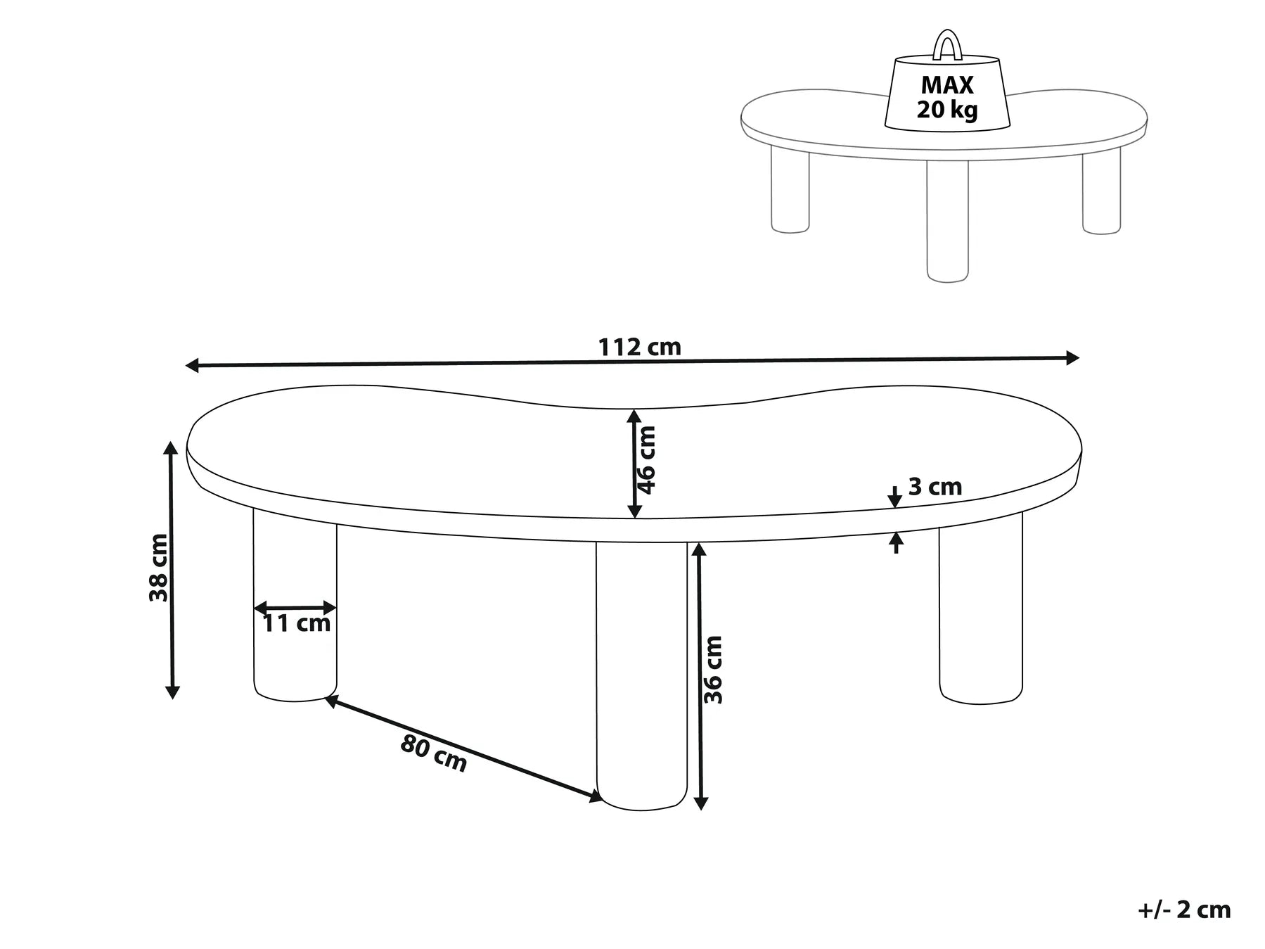 Coffee Table AUBURN Brown