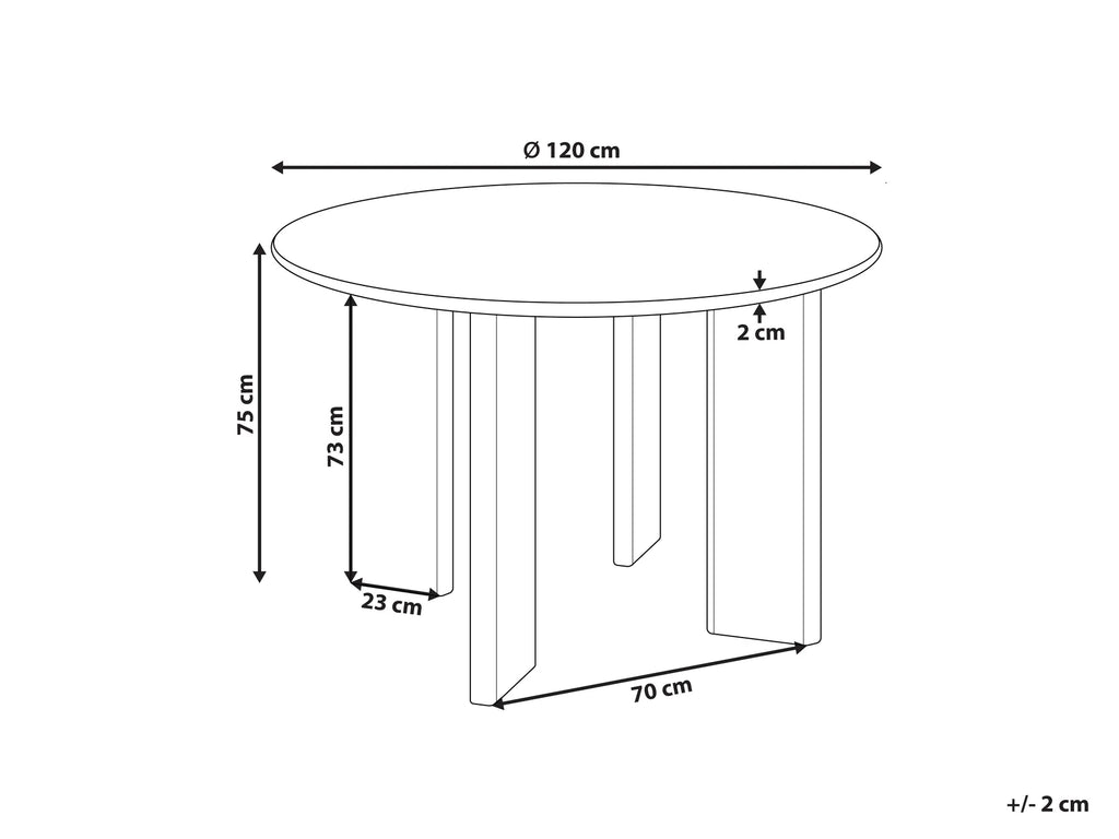 Dining Table COSMO White 120 cm 120 cm