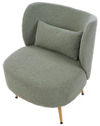Armchair OTSBY II with Cushion Boucle Green