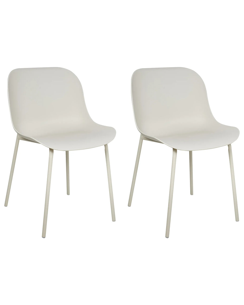 Set of 2 Dining Chairs BELOIT Light Beige