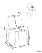 Set of 2 Dining Chairs BELOIT Light Beige