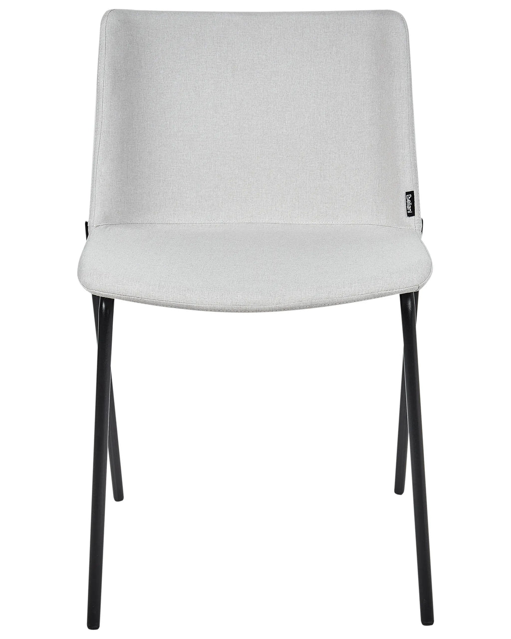 Set of 2 Dining Chairs ESBON Fabric Light Grey