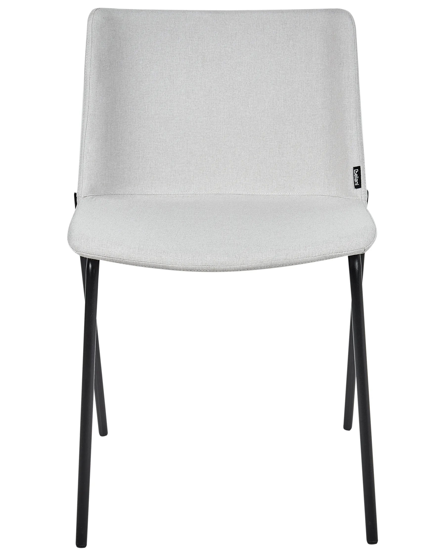Set of 2 Dining Chairs ESBON Fabric Light Grey