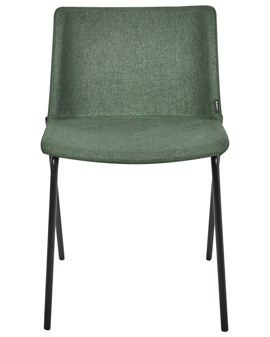 Set of 2 Dining Chairs ESBON Fabric Dark Green