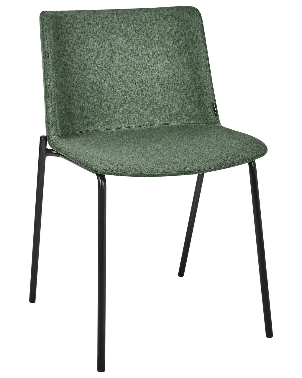 Set of 2 Dining Chairs ESBON Fabric Dark Green