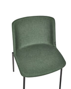Set of 2 Dining Chairs ESBON Fabric Dark Green