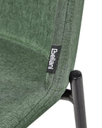 Set of 2 Dining Chairs ESBON Fabric Dark Green