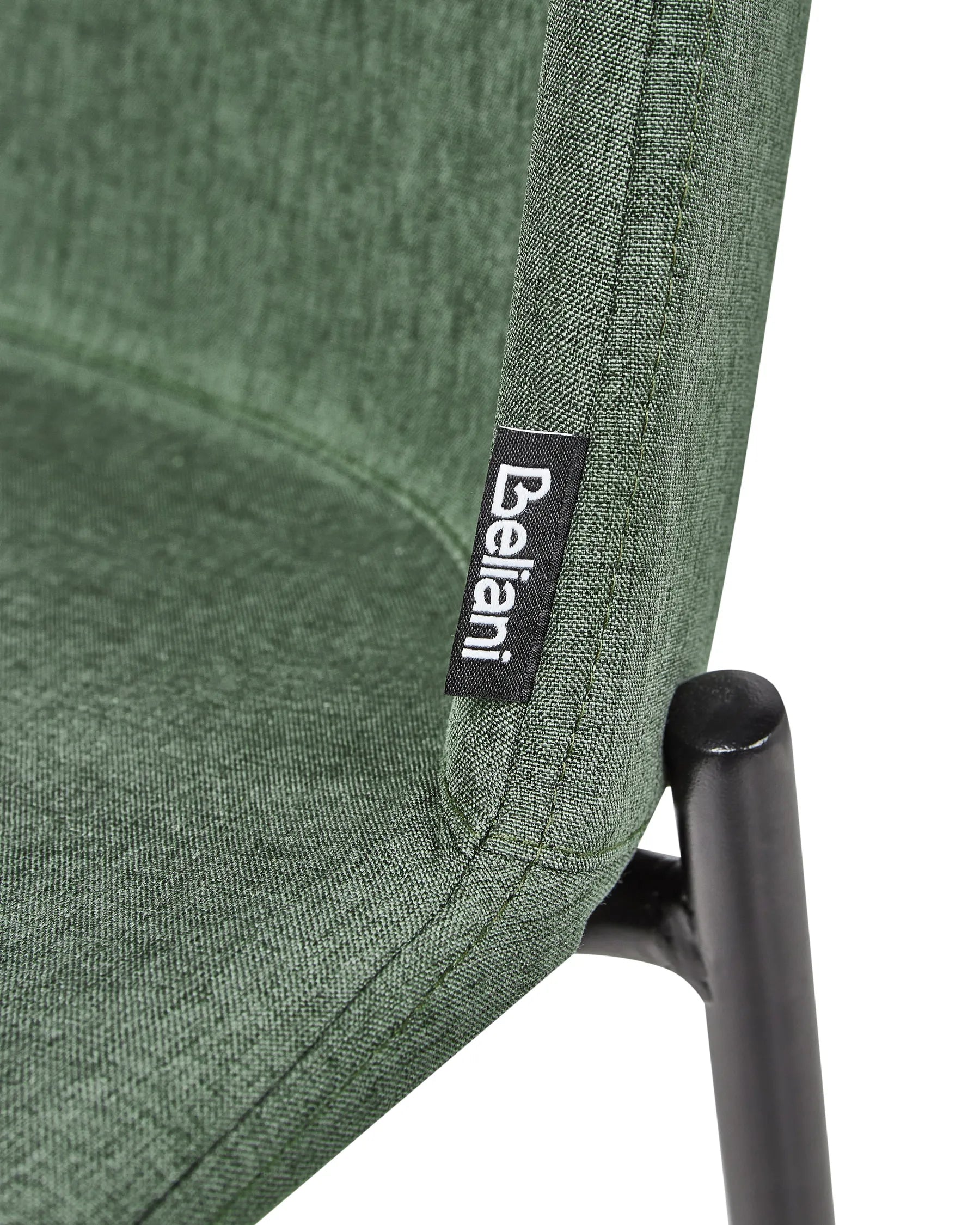 Set of 2 Dining Chairs ESBON Fabric Dark Green
