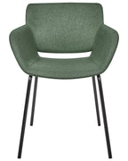 Set of 2 Dining Chairs AXTEL Fabric Green