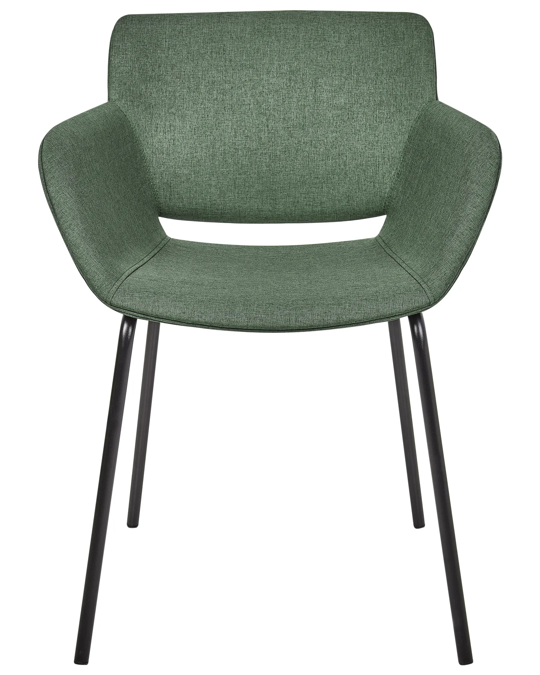 Set of 2 Dining Chairs AXTEL Fabric Green