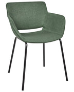 Set of 2 Dining Chairs AXTEL Fabric Green