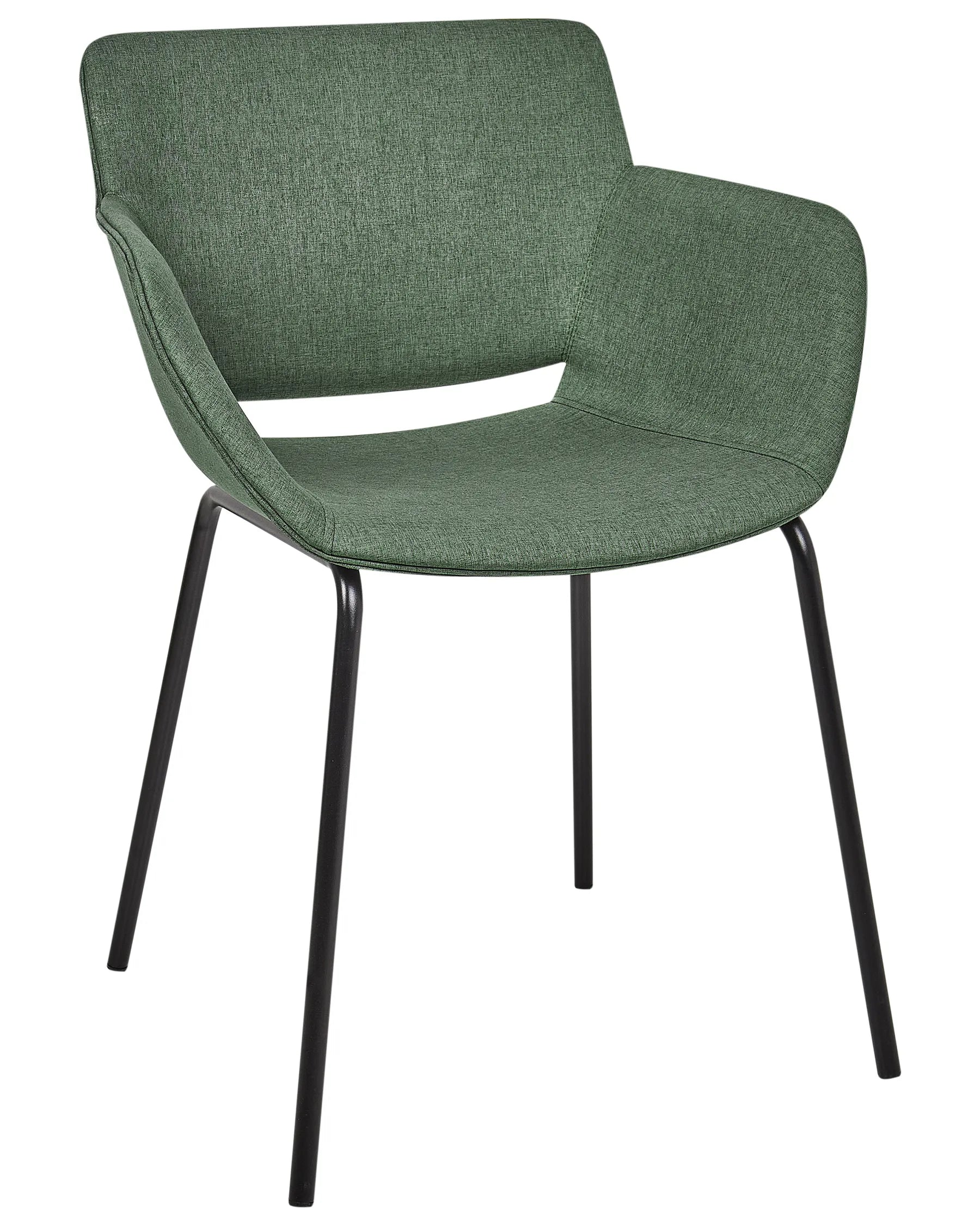 Set of 2 Dining Chairs AXTEL Fabric Green