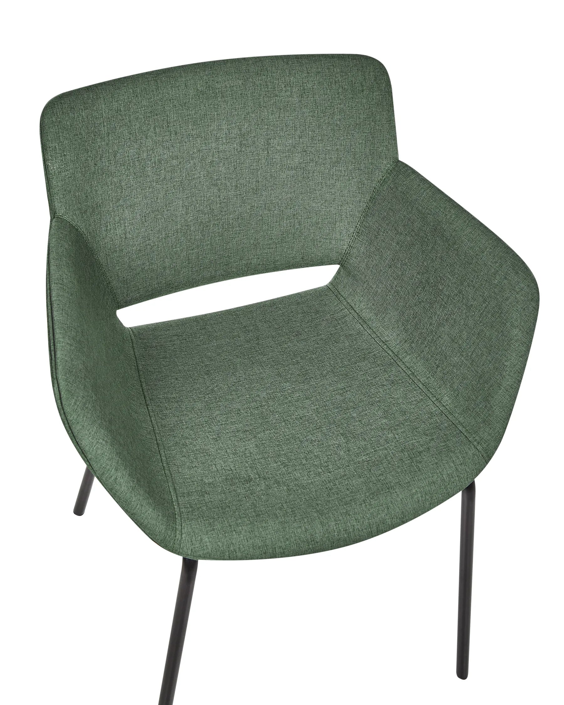 Set of 2 Dining Chairs AXTEL Fabric Green