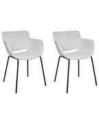 Set of 2 Dining Chairs AXTEL Fabric Light Grey