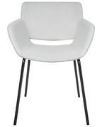 Set of 2 Dining Chairs AXTEL Fabric Light Grey