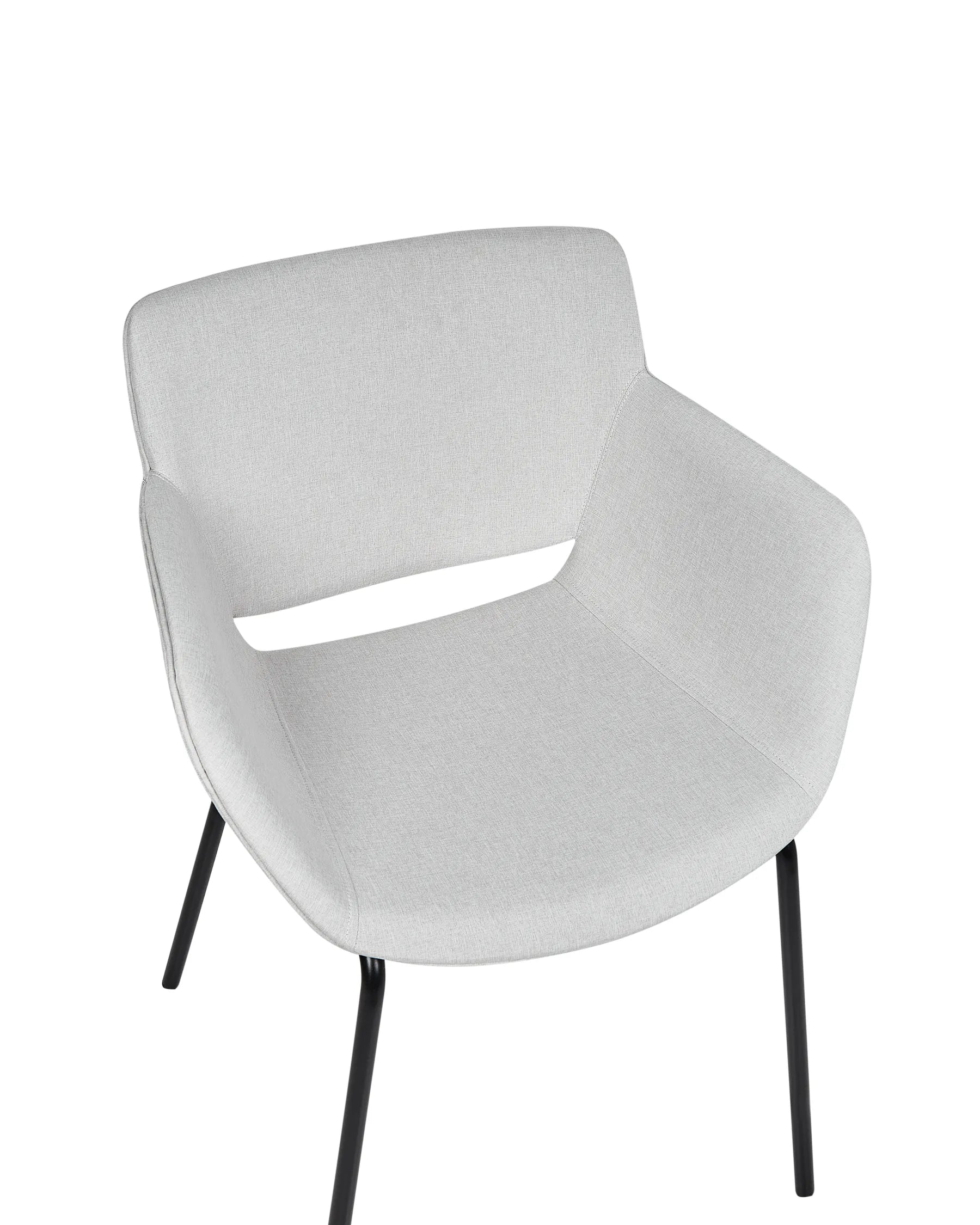 Set of 2 Dining Chairs AXTEL Fabric Light Grey