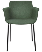Set of 2 Dining Chairs BELFIELD Fabric Green