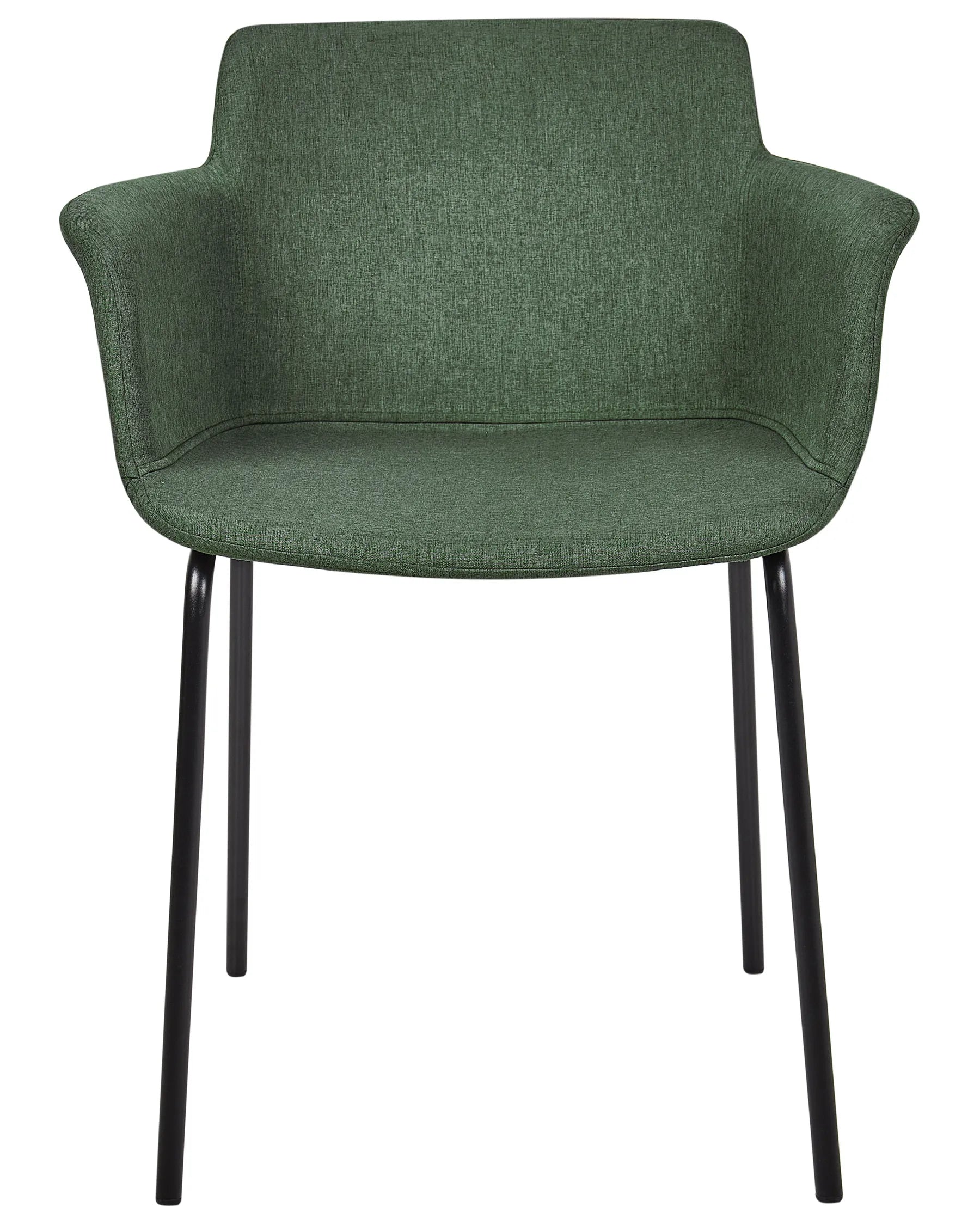Set of 2 Dining Chairs BELFIELD Fabric Green