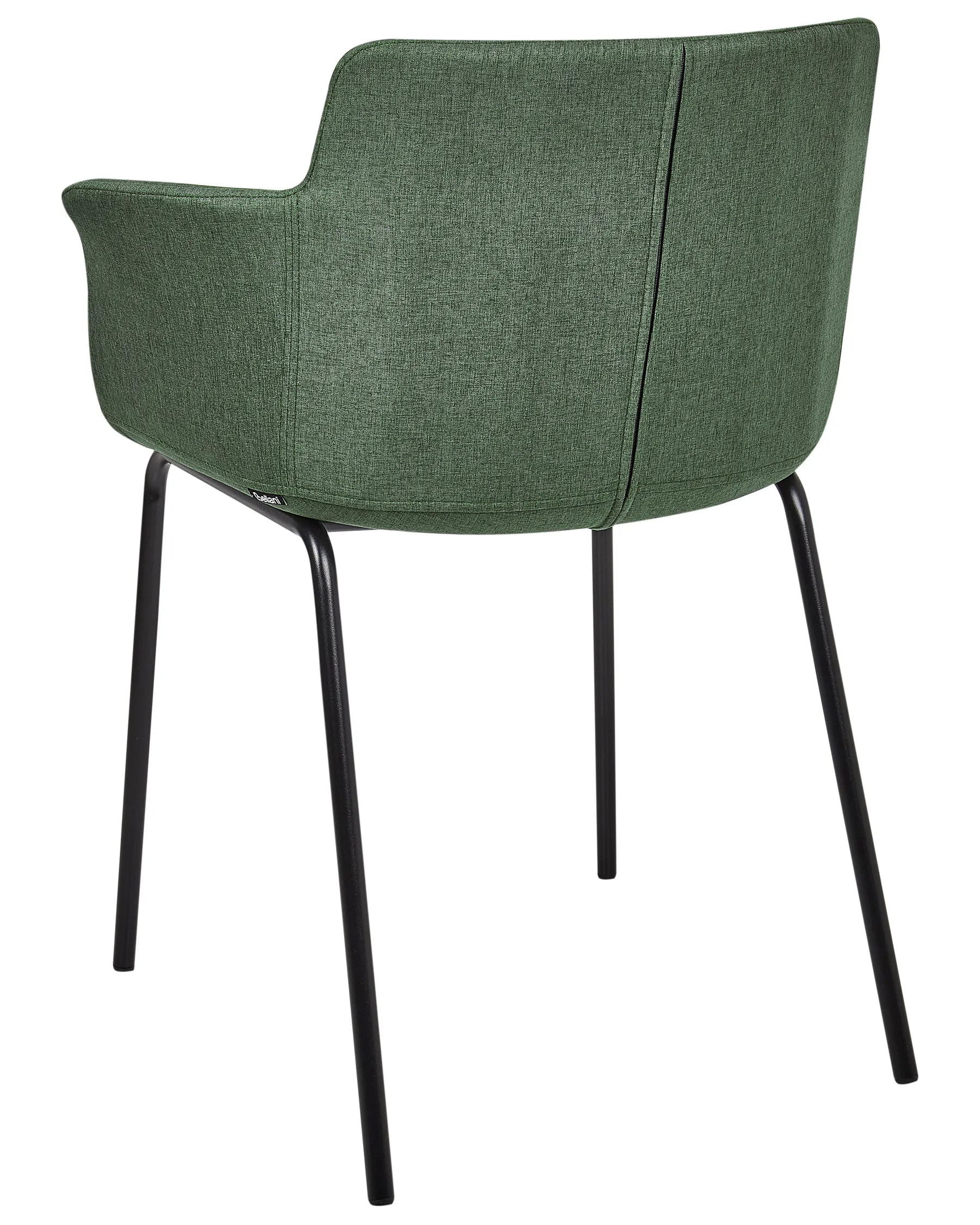 Set of 2 Dining Chairs BELFIELD Fabric Green