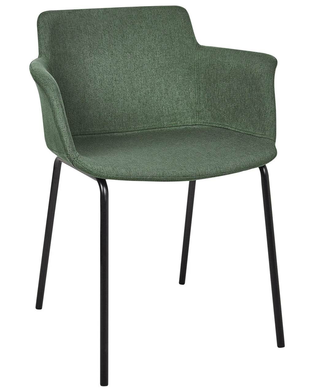 Set of 2 Dining Chairs BELFIELD Fabric Green