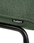 Set of 2 Dining Chairs BELFIELD Fabric Green