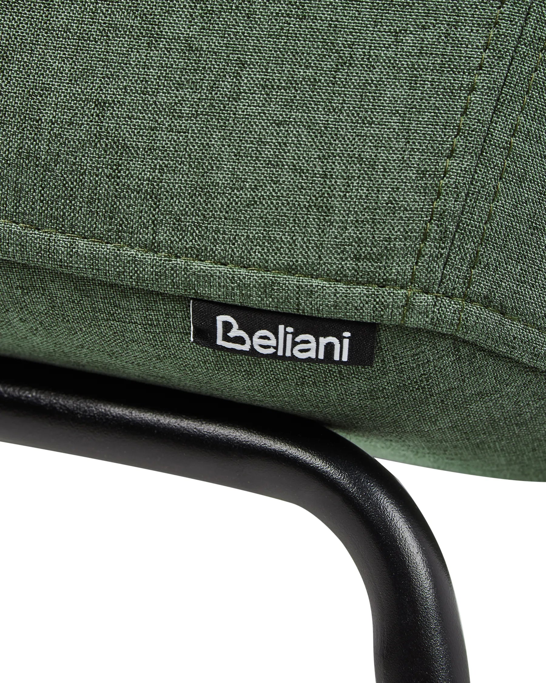 Set of 2 Dining Chairs BELFIELD Fabric Green