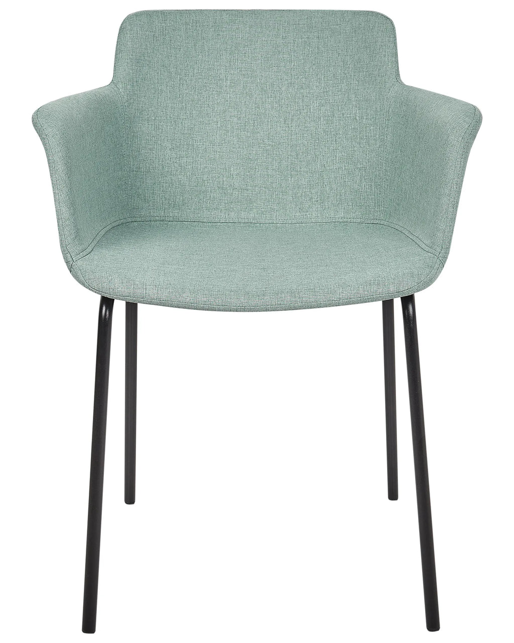 Set of 2 Dining Chairs BELFIELD Fabric Mint Green