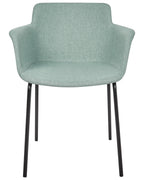 Set of 2 Dining Chairs BELFIELD Fabric Mint Green