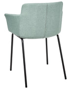 Set of 2 Dining Chairs BELFIELD Fabric Mint Green